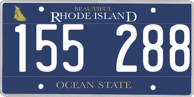 RI license plate 155288