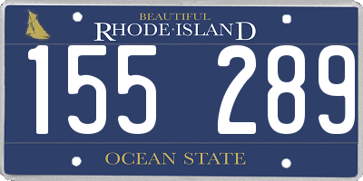 RI license plate 155289