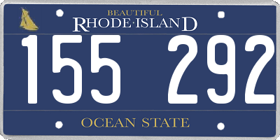 RI license plate 155292