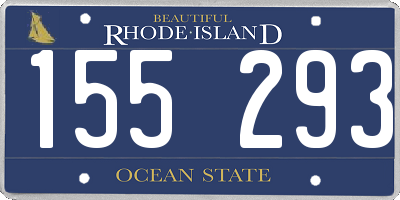 RI license plate 155293