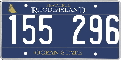 RI license plate 155296