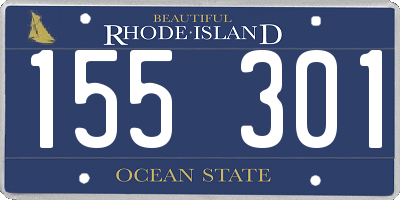 RI license plate 155301