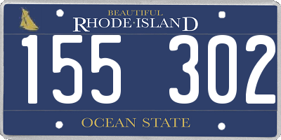 RI license plate 155302