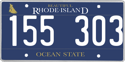 RI license plate 155303