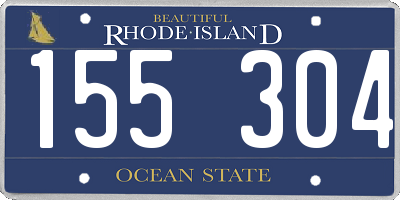RI license plate 155304