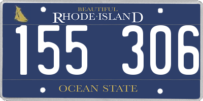RI license plate 155306