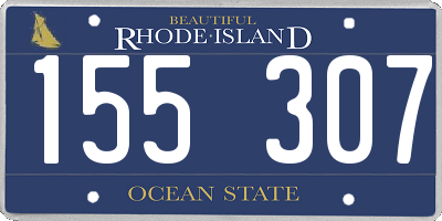 RI license plate 155307