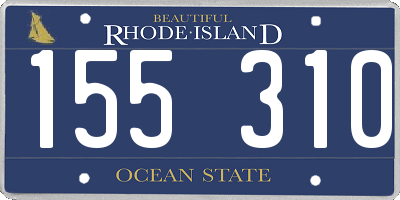 RI license plate 155310