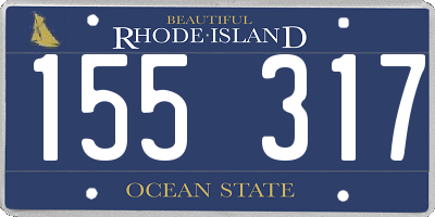 RI license plate 155317