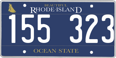RI license plate 155323