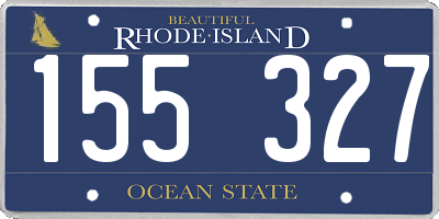 RI license plate 155327