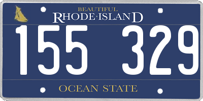 RI license plate 155329