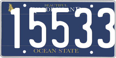 RI license plate 15533