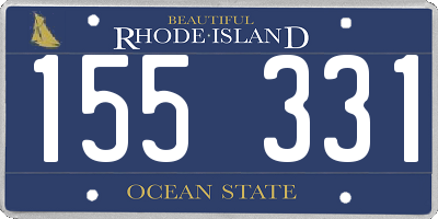 RI license plate 155331