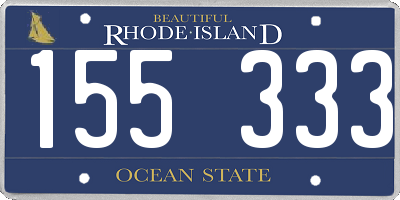 RI license plate 155333