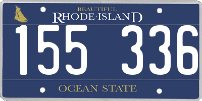 RI license plate 155336