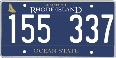 RI license plate 155337
