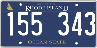 RI license plate 155343
