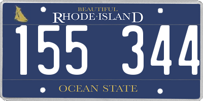 RI license plate 155344