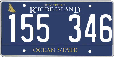 RI license plate 155346