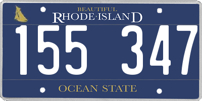 RI license plate 155347