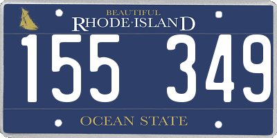 RI license plate 155349