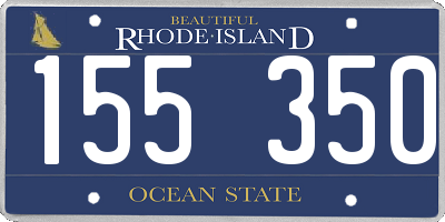 RI license plate 155350