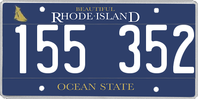 RI license plate 155352