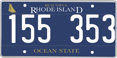 RI license plate 155353