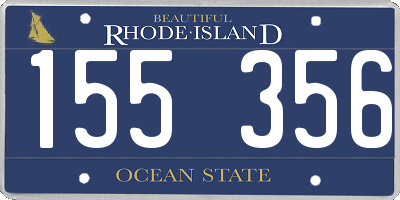 RI license plate 155356