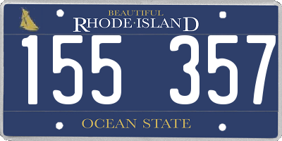 RI license plate 155357