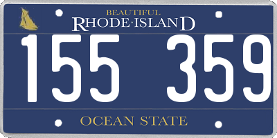 RI license plate 155359