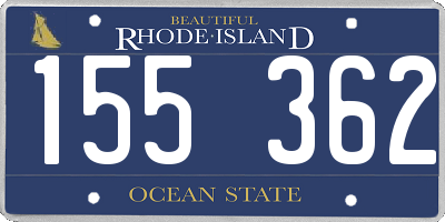 RI license plate 155362