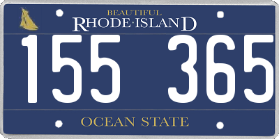 RI license plate 155365