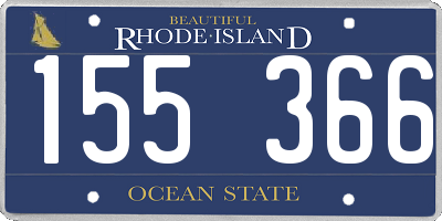 RI license plate 155366