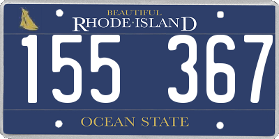 RI license plate 155367