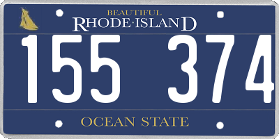RI license plate 155374
