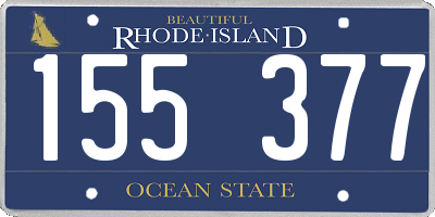 RI license plate 155377