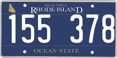 RI license plate 155378