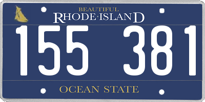 RI license plate 155381