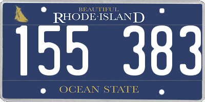 RI license plate 155383