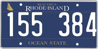RI license plate 155384