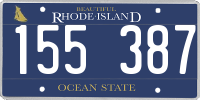 RI license plate 155387