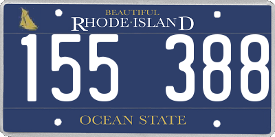 RI license plate 155388