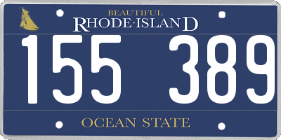 RI license plate 155389