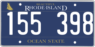 RI license plate 155398