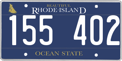 RI license plate 155402