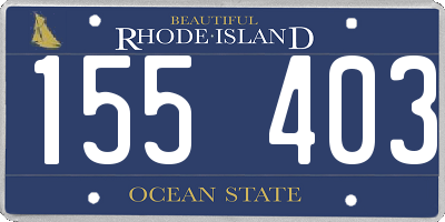 RI license plate 155403