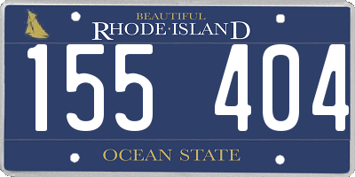 RI license plate 155404