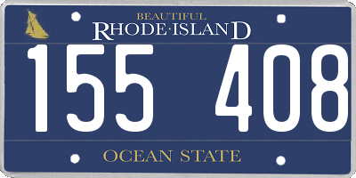 RI license plate 155408